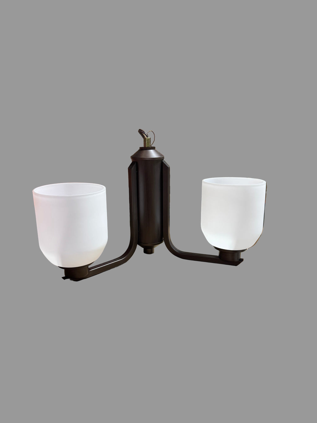 3 Light Chandelier with Opal Glass Shades