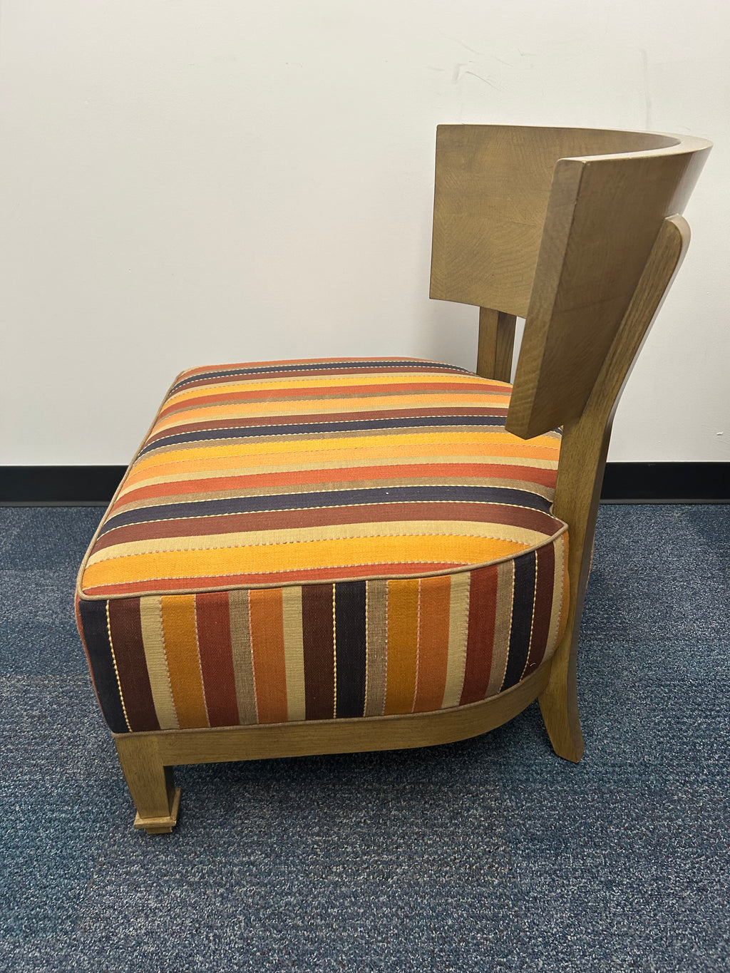 Wood-Framed Low Seat Chairs by A. Rudin