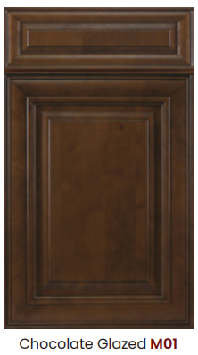 Diagonal End Corner Wall Cabinet - Chocolate Glazed - 12" x 36" x 12" Model: M01/WDEC1236
