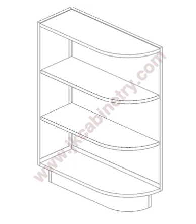 Base End Shelf - Chocolate Glazed - 9" x 34.5" x 24" Model Number: M01/BES09