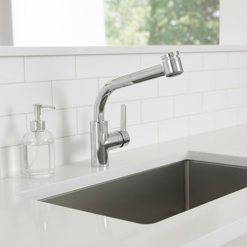 KWC DIVO-ARCO Kitchen Pull-Out Faucet (10.041.003.000)