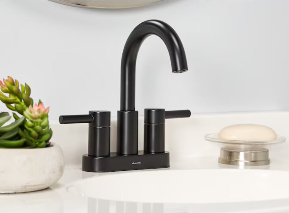 Allen + Roth Harlow Centerset Bath Faucet | Matte Black (1102763) (Needs Price)
