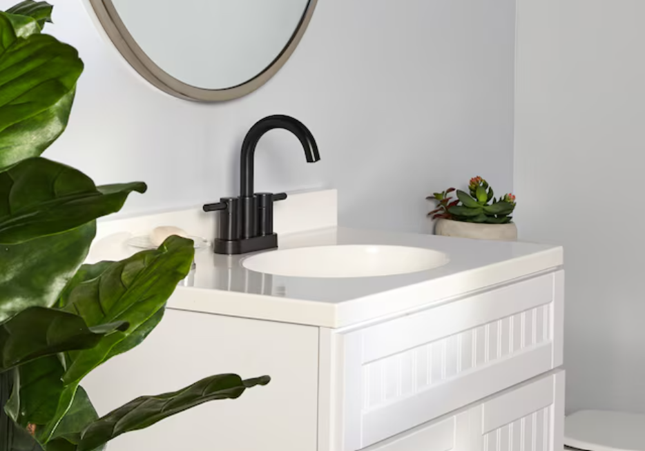 Allen + Roth Harlow Centerset Bath Faucet | Matte Black (1102763) (Needs Price)