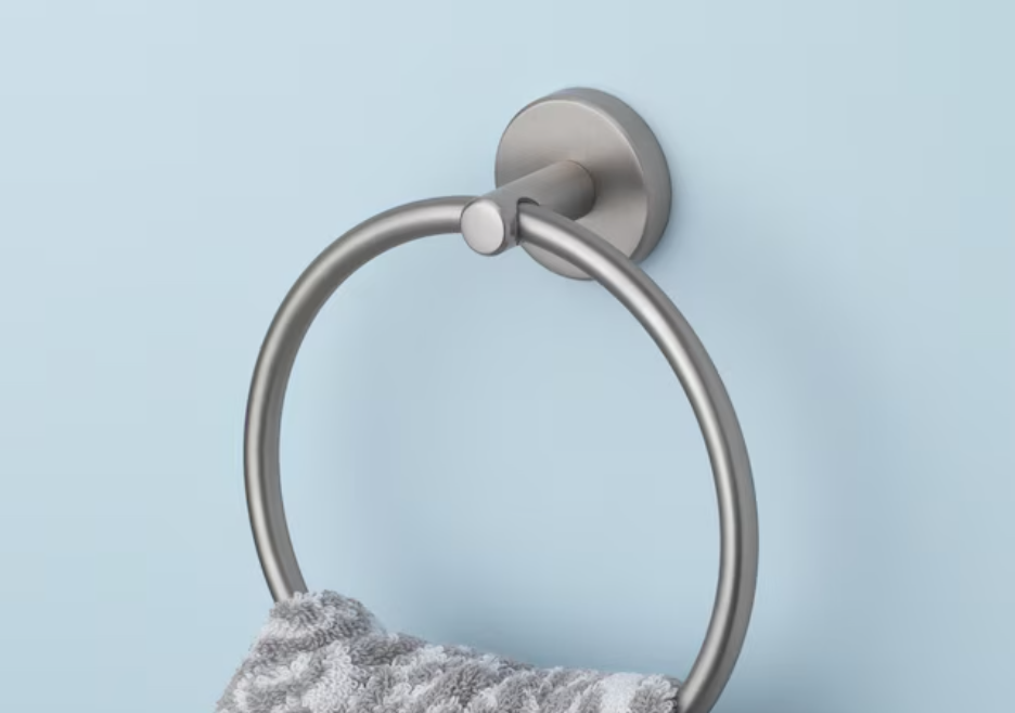 Allen + Roth Harlow Towel Ring | Brushed Nickel (5287542)