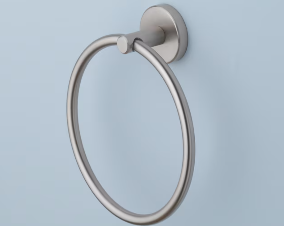 Allen + Roth Harlow Towel Ring | Brushed Nickel (5287542)