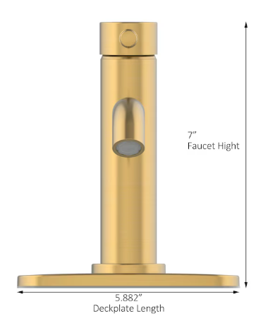 Allen + Roth Harlow Single-Handle Bath Faucet | Brushed Gold (5287416)