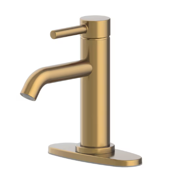 Allen + Roth Harlow Single-Handle Bath Faucet | Brushed Gold (5287416)