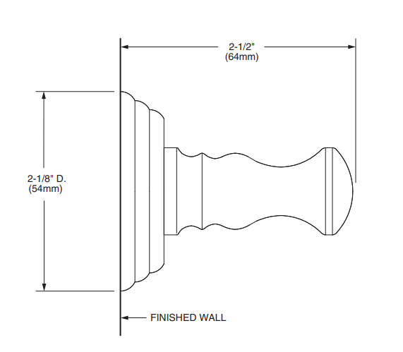 Jado Colonial Robe Hook | Platinum Nickel (033 010 150) (Needs Price)