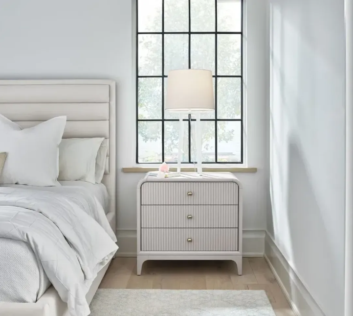 Universal Furniture Tranquility Elevation Nightstand in Moonstone by Miranda Kerr Home
