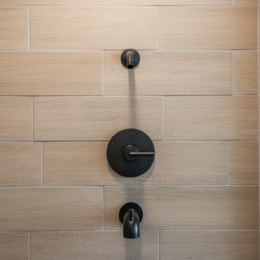 Delta Trinsic Monitor 14 Series Tub & Shower Trim - Less Head in Matte Black (T14459-BLLHD)