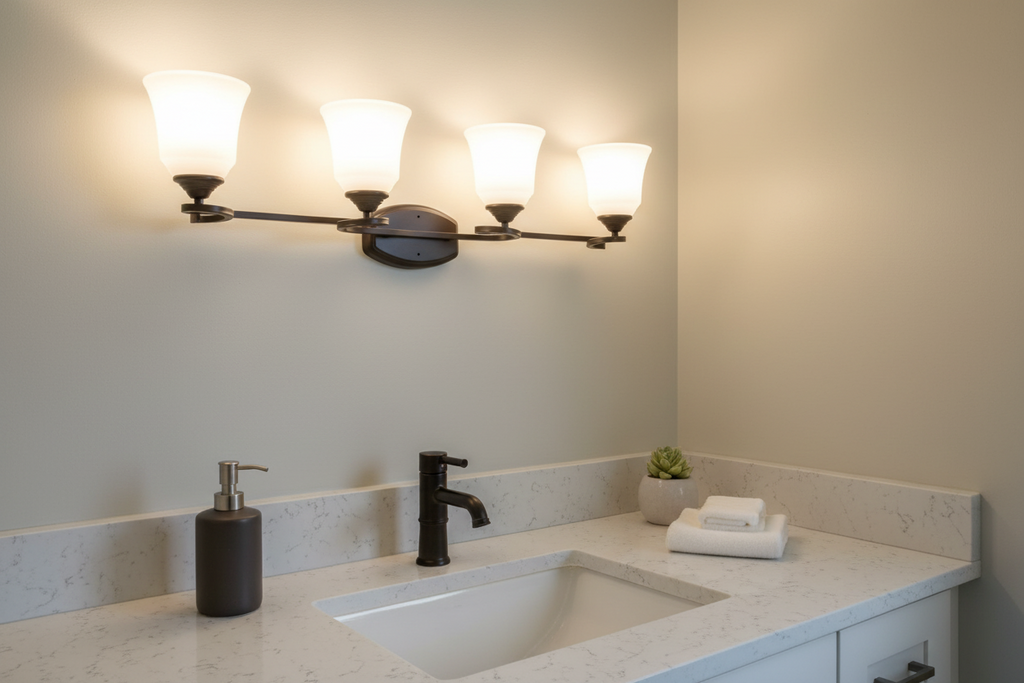 SunSet Lighting 4-Light Marston Vanity Light Fixture (F16014-64)