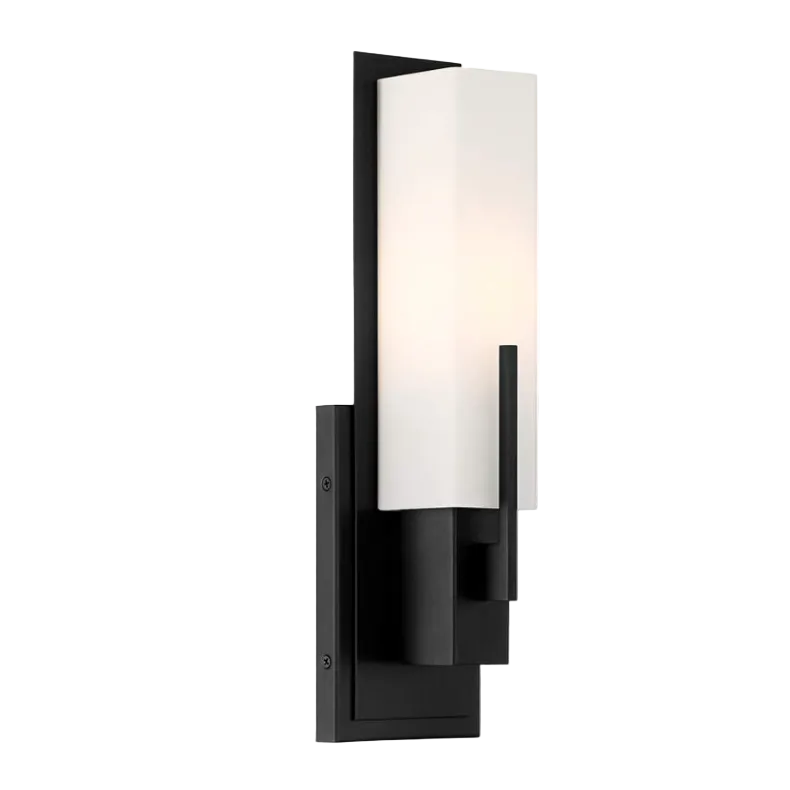 Possini Euro Midtown 15" High White Glass Wall Sconce Light