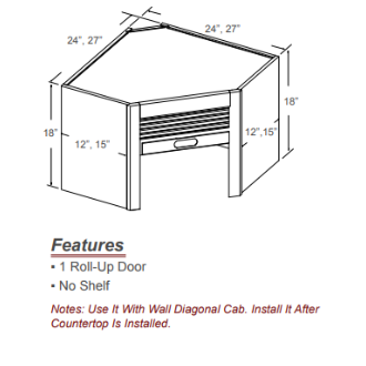 Appliance Garage Cabinet 27W x 18H x 15D Model Number: M01AG2718