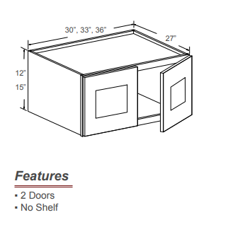 Wall Refridgerator Cabinet - 12" 15" Model Number: M01W331227