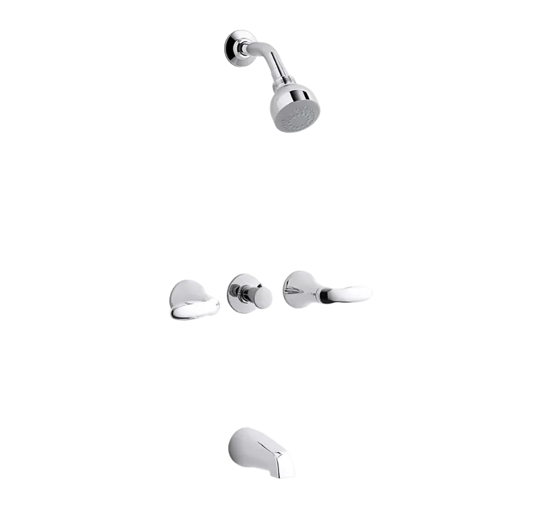 Kohler Coralais Three-Handle Bath and Shower Trim (1pt15231-4s-cp-maa)