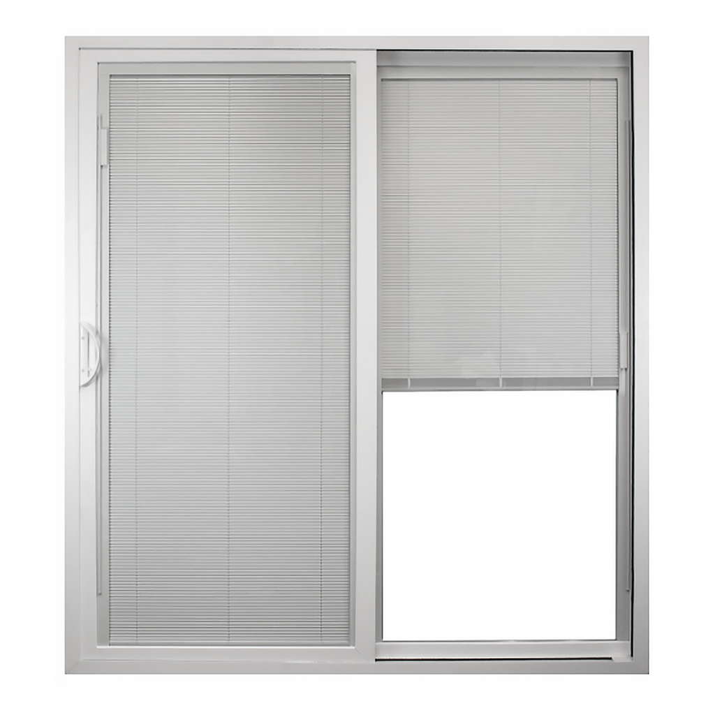 Sliding Glass Door Panels - Panel #3L – Fixed Left with Blinds