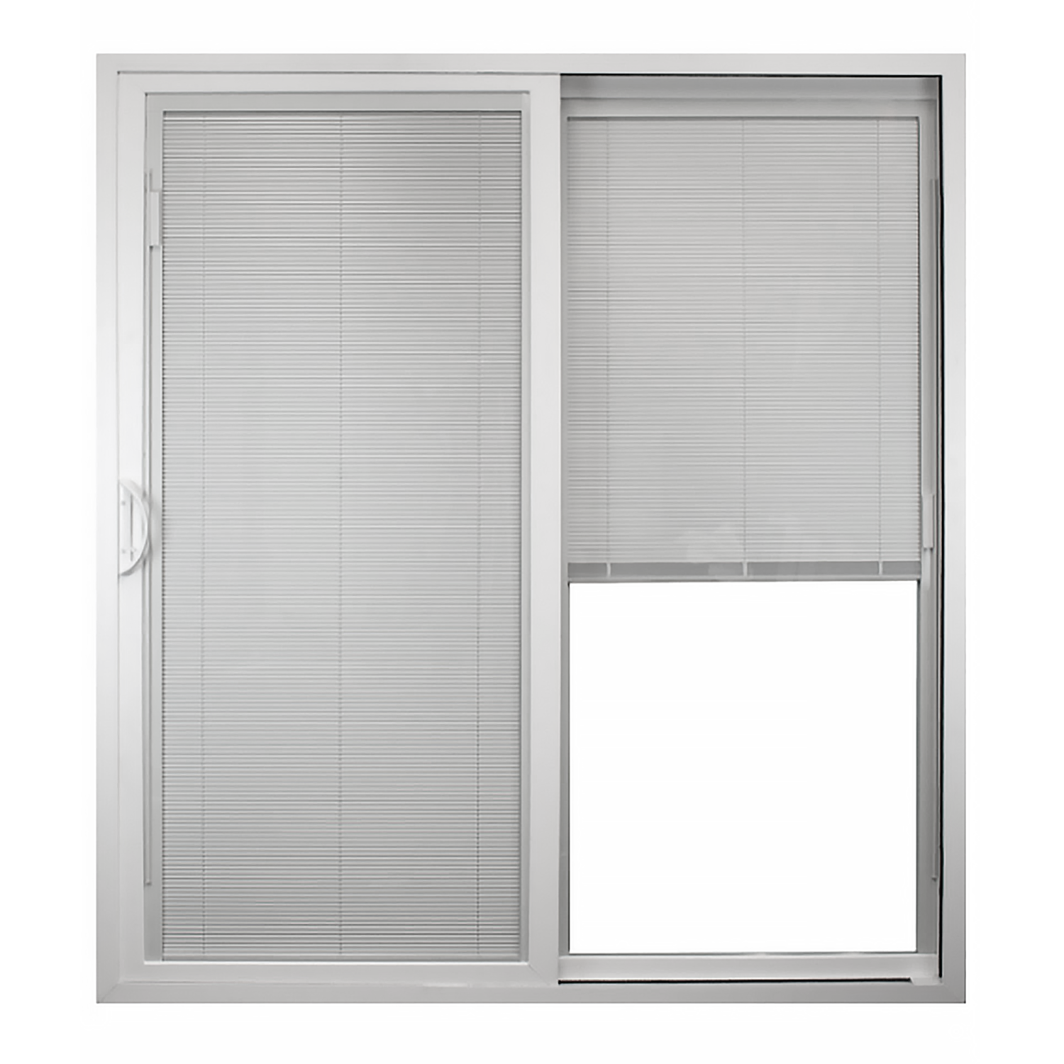 Sliding Glass Door Panels - Panel #3L – Fixed Left with Blinds