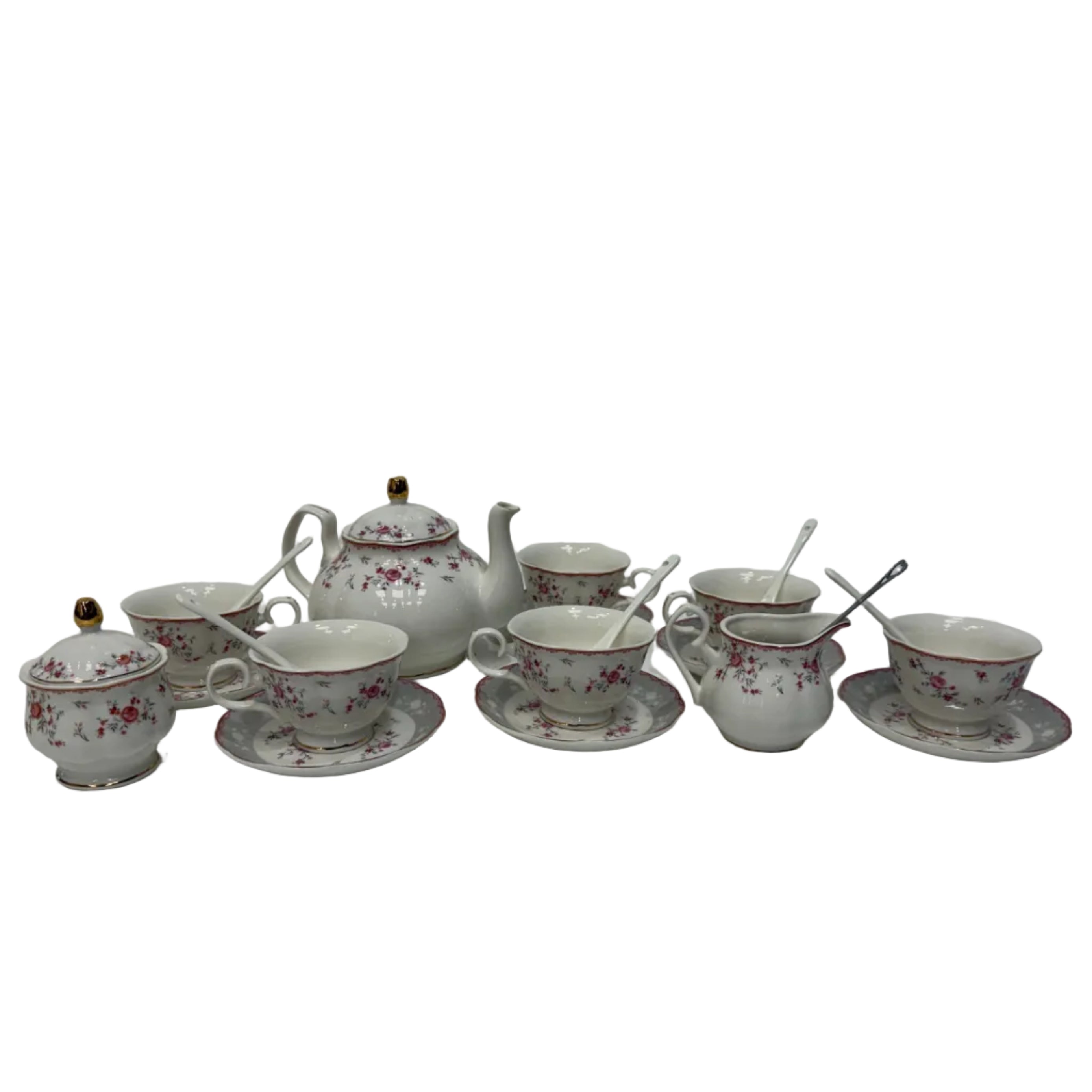 Fanquare 21 Piece Vintage Porcelain Tea Set