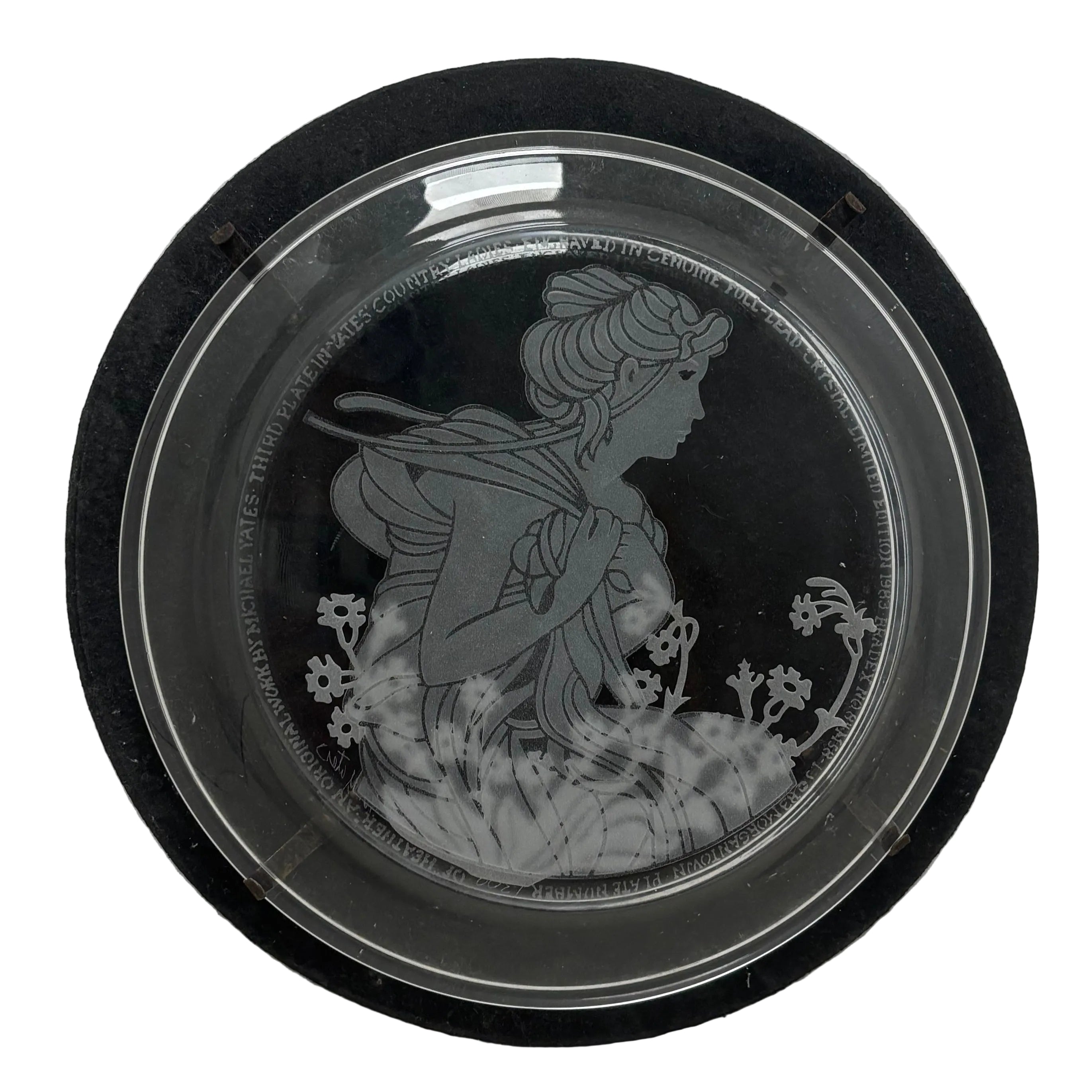 Decorative Crystal Plate - "Heather"
