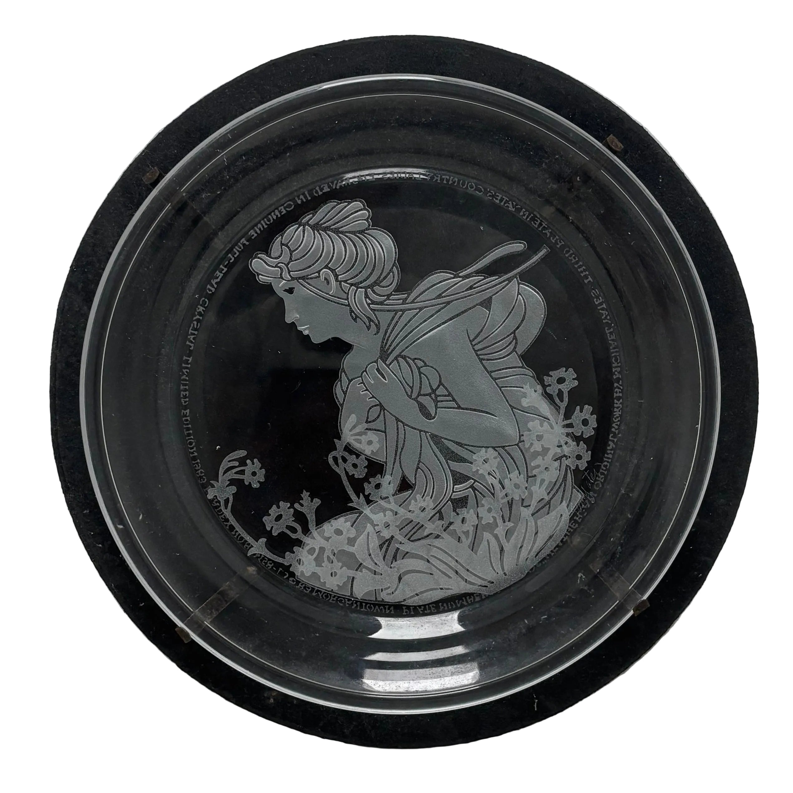 Decorative Crystal Plate - "Heather"