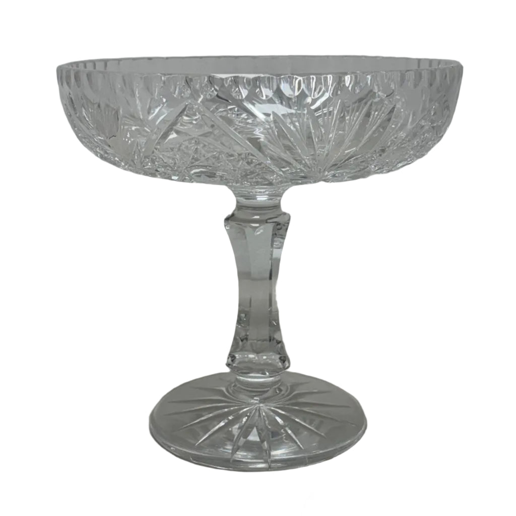 Vintage American Cut Large Crystal Compote