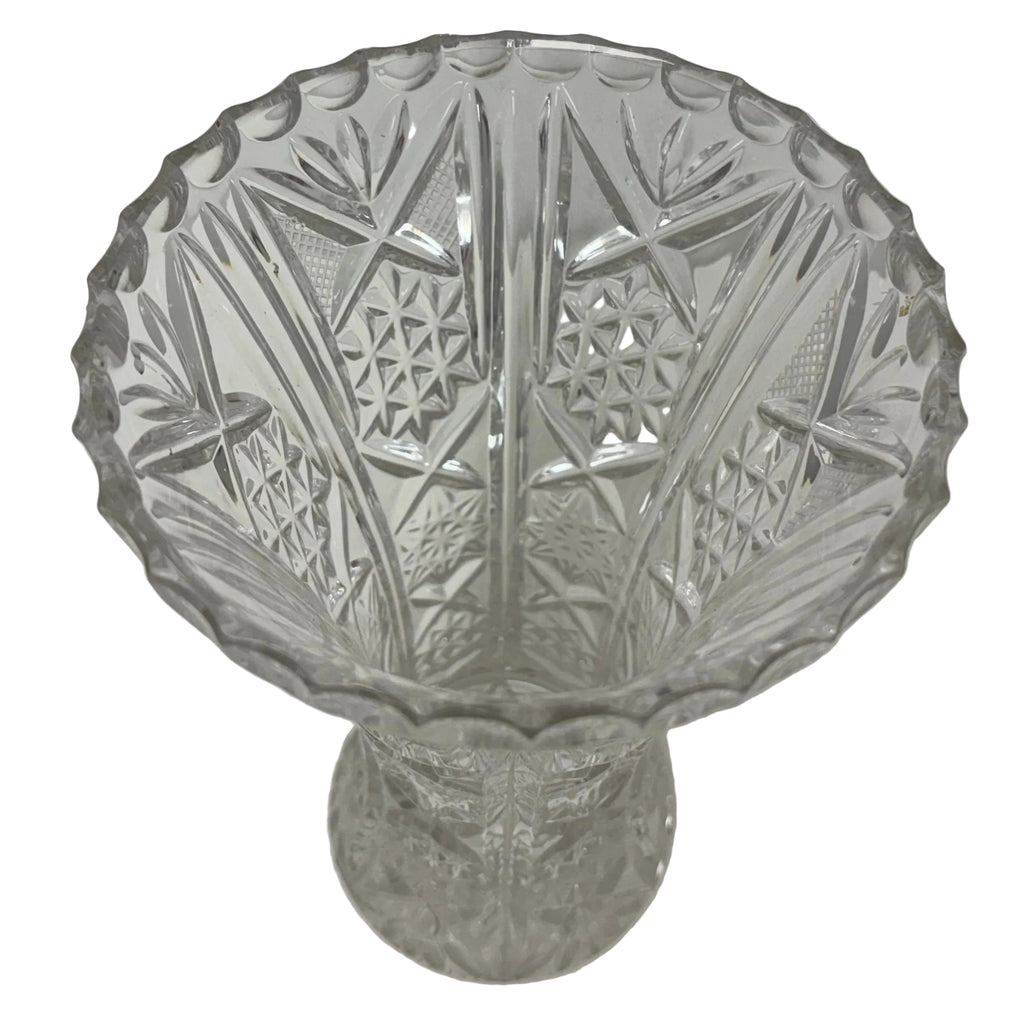 Hand Cut Vintage Crystal Vase