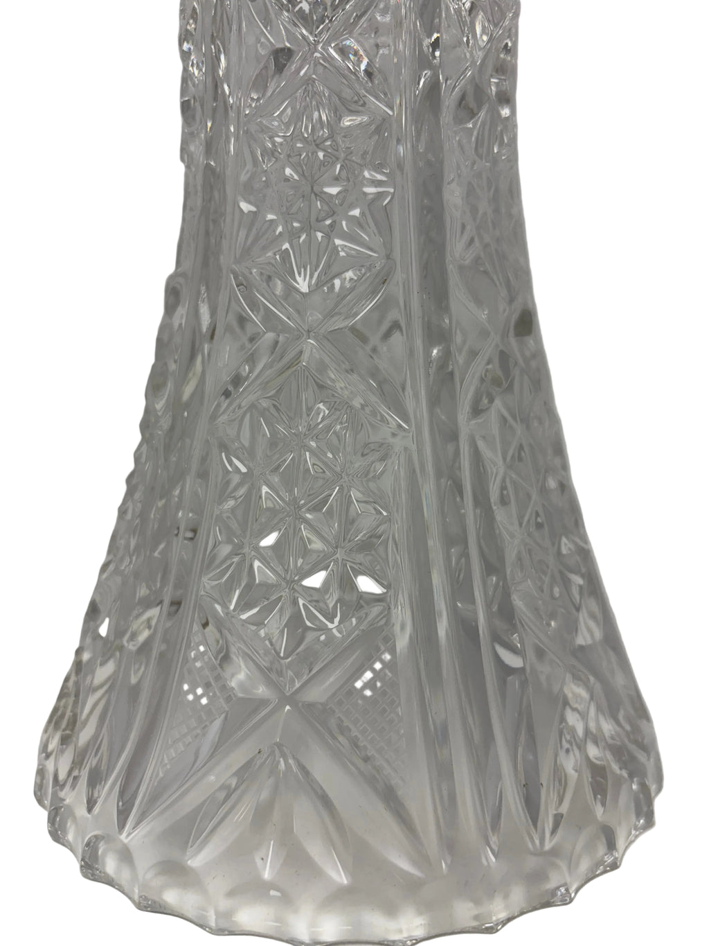 Hand Cut Vintage Crystal Vase