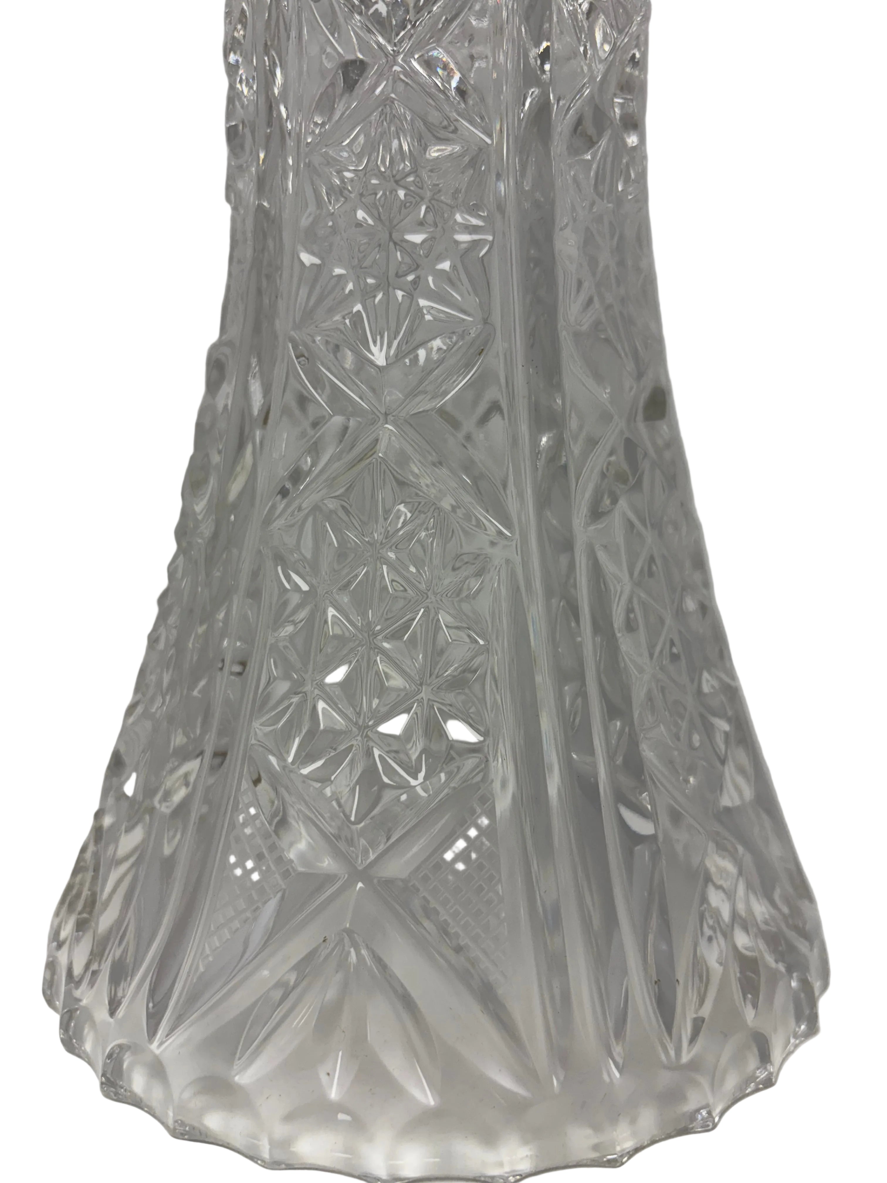 Hand Cut Vintage Crystal Vase