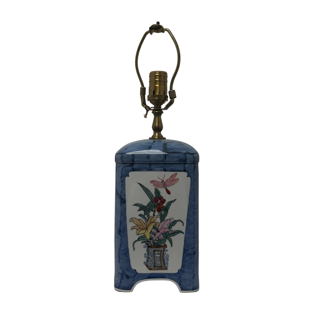 Blue Floral Ceramic Lamp