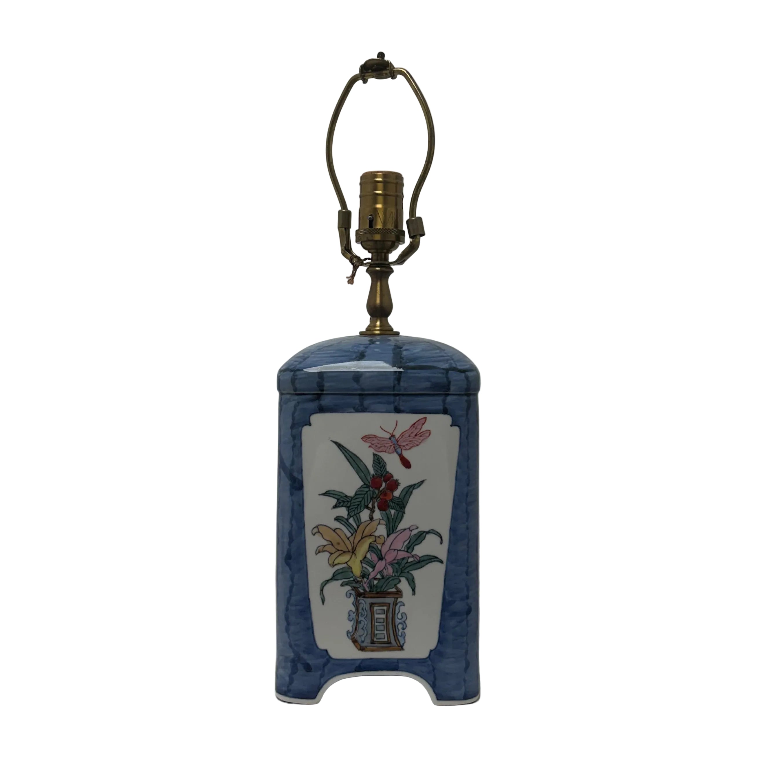 Blue Floral Ceramic Lamp