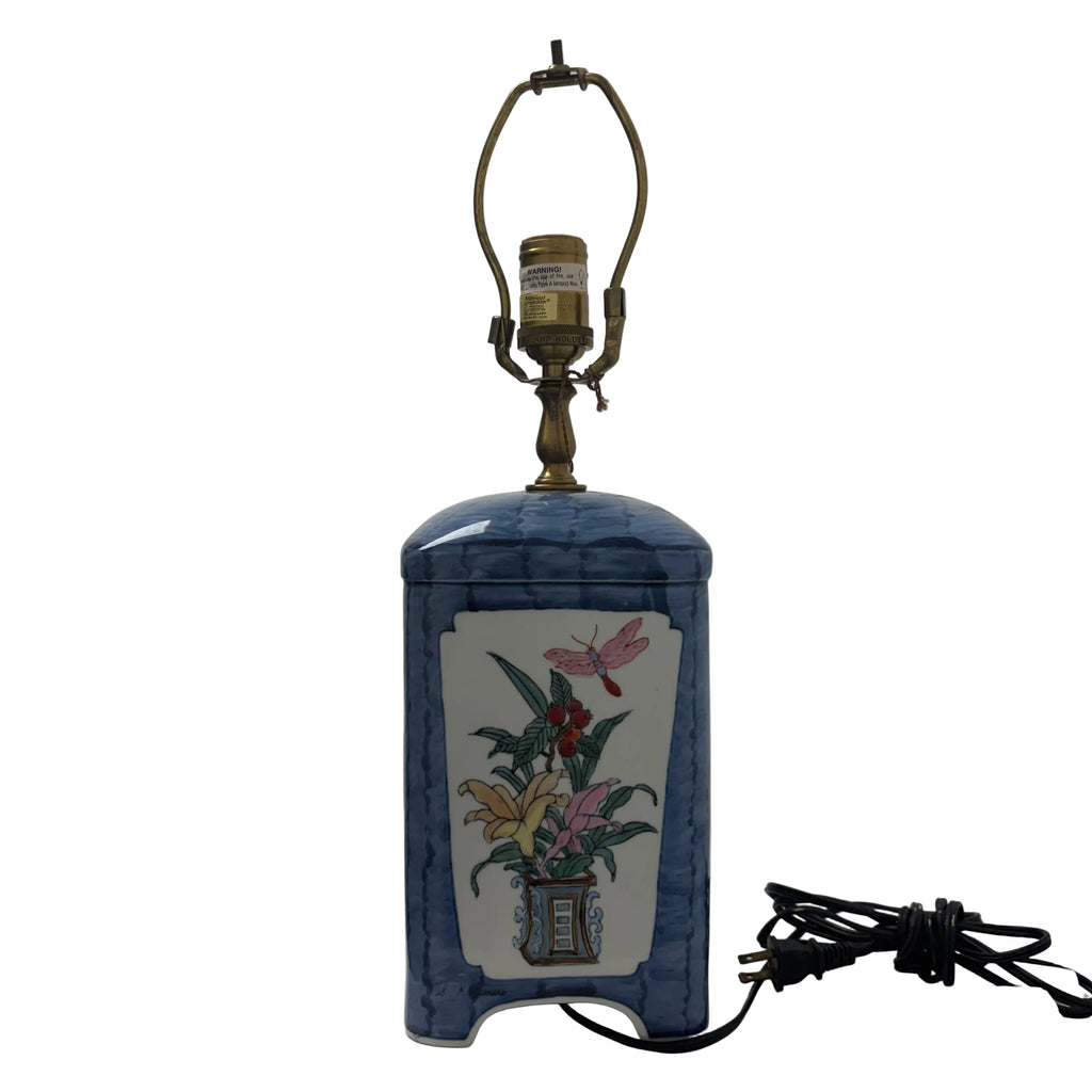 Blue Floral Ceramic Lamp