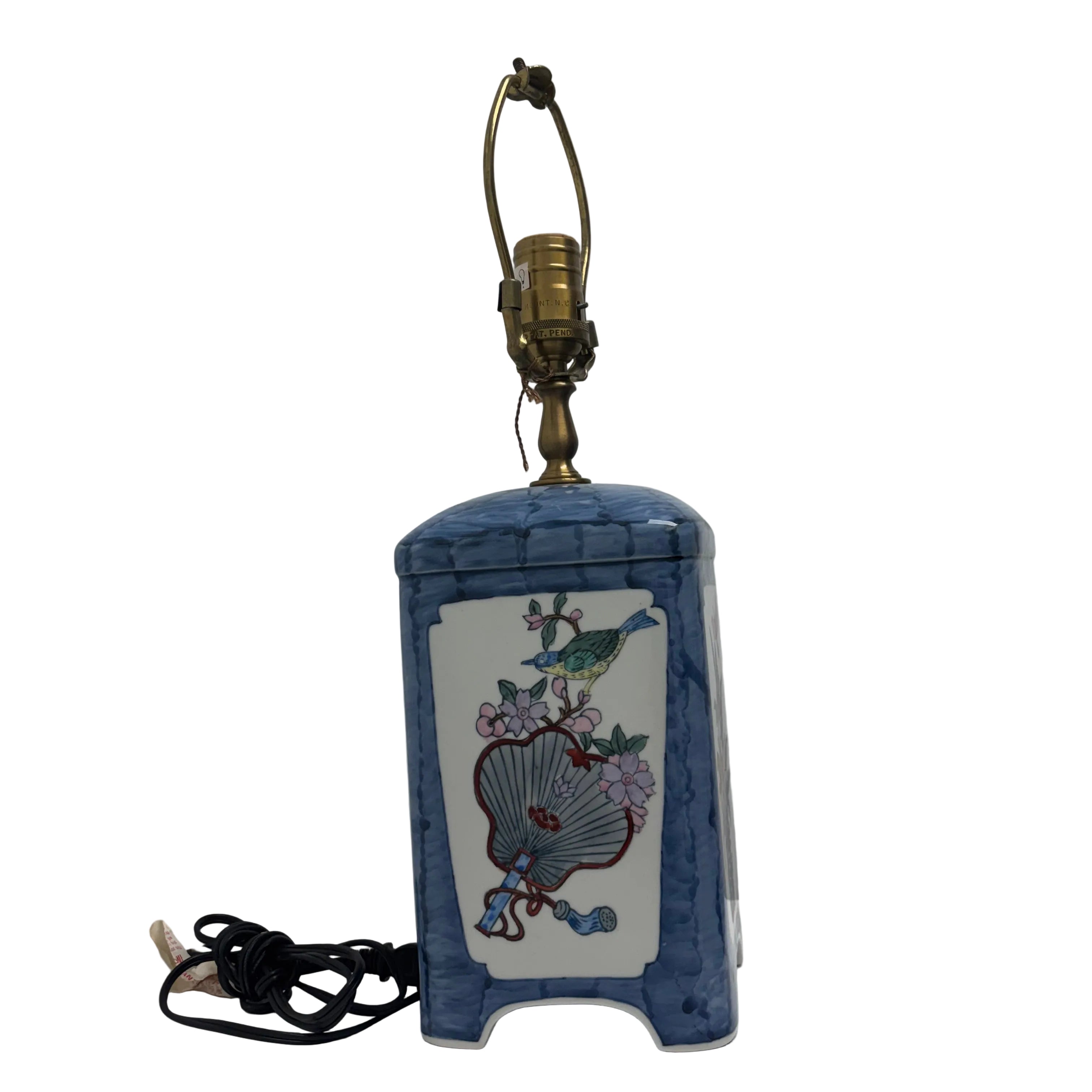 Blue Floral Ceramic Lamp