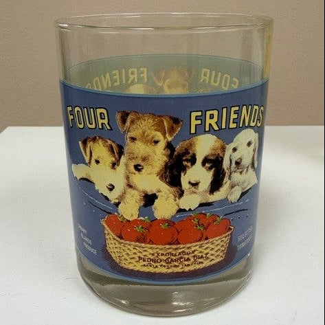 Set of 4 - Oneida Vintage Labels Old-Fashioned Glasses