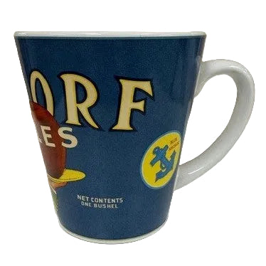 Set of 4 Oneida Vintage Labels Stoneware Mugs