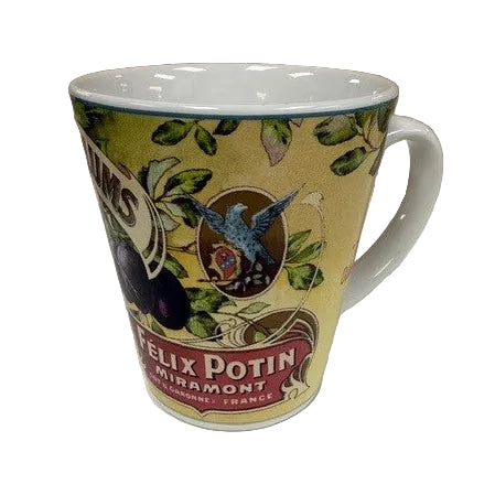 Set of 4 Oneida Vintage Labels Stoneware Mugs