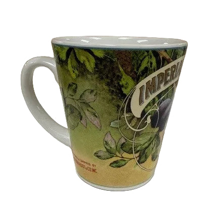 Set of 4 Oneida Vintage Labels Stoneware Mugs