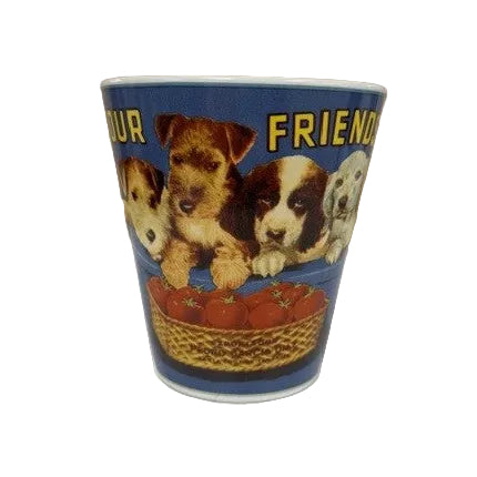 Set of 4 Oneida Vintage Labels Stoneware Mugs