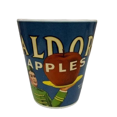 Set of 4 Oneida Vintage Labels Stoneware Mugs