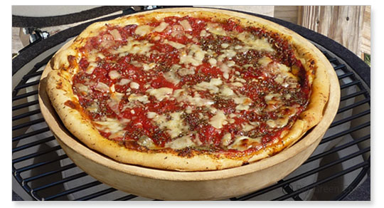 Big Green Egg Culinary Grade Ceramic Deep Dish and Baking Stone L-2XL