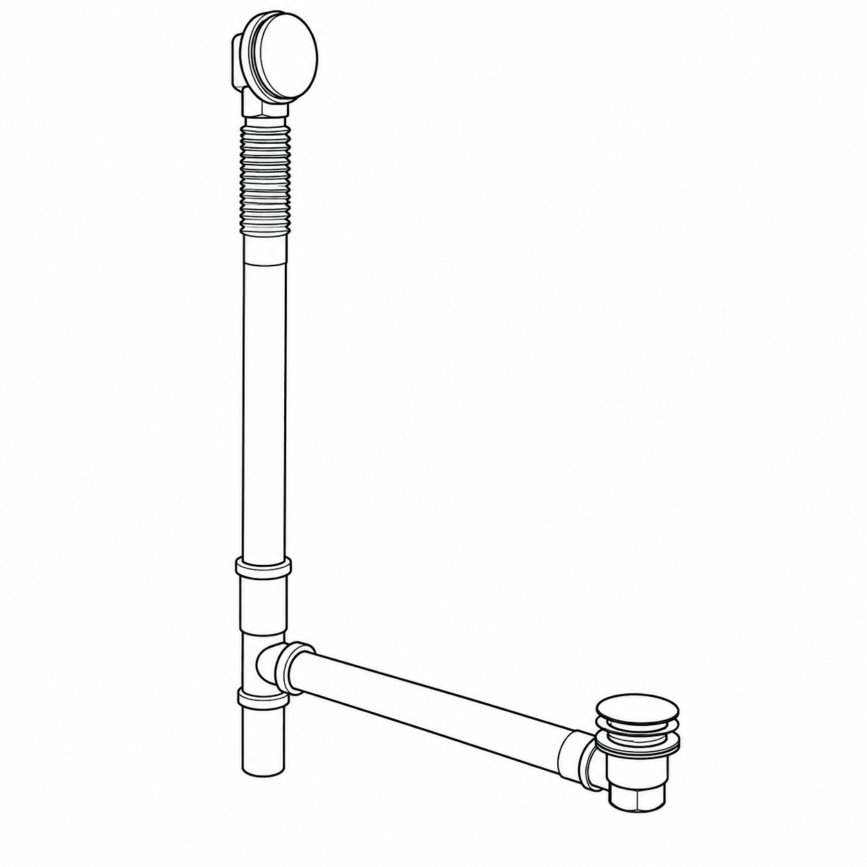 KOHLER Clearflo Brass Toe Tap Bath Drain  (K-7265-BN)
