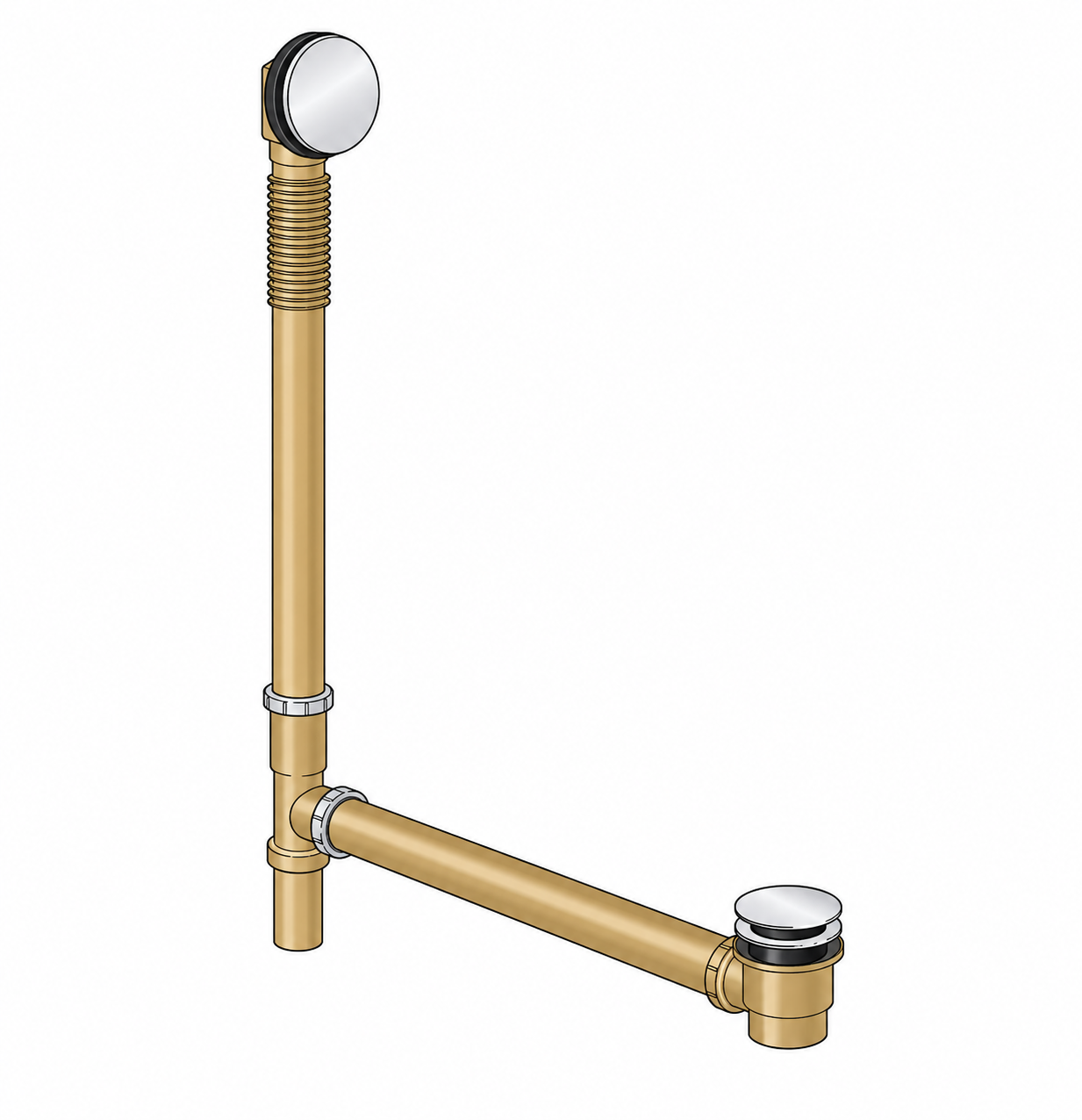 KOHLER Clearflo Brass toe tap bath drain  (K-7265-CP)