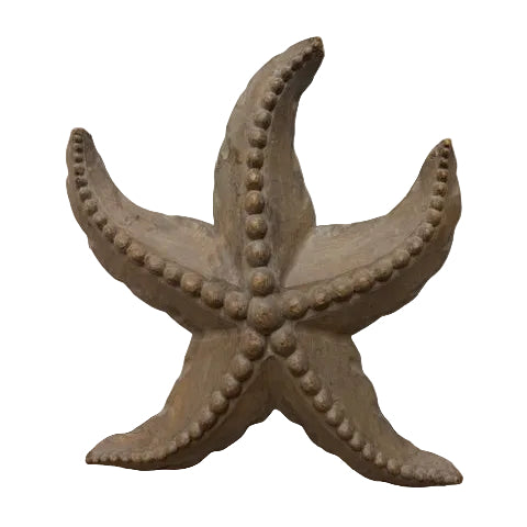 Hand-Carved Wooden Starfish Wall Decor