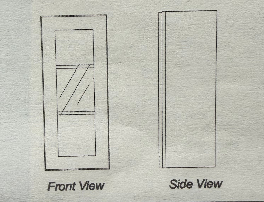Wall Cabinet Glass Insert Door - Chocolate Glazed - 12" x 30" x 12" Model Number: M01/WM1230H