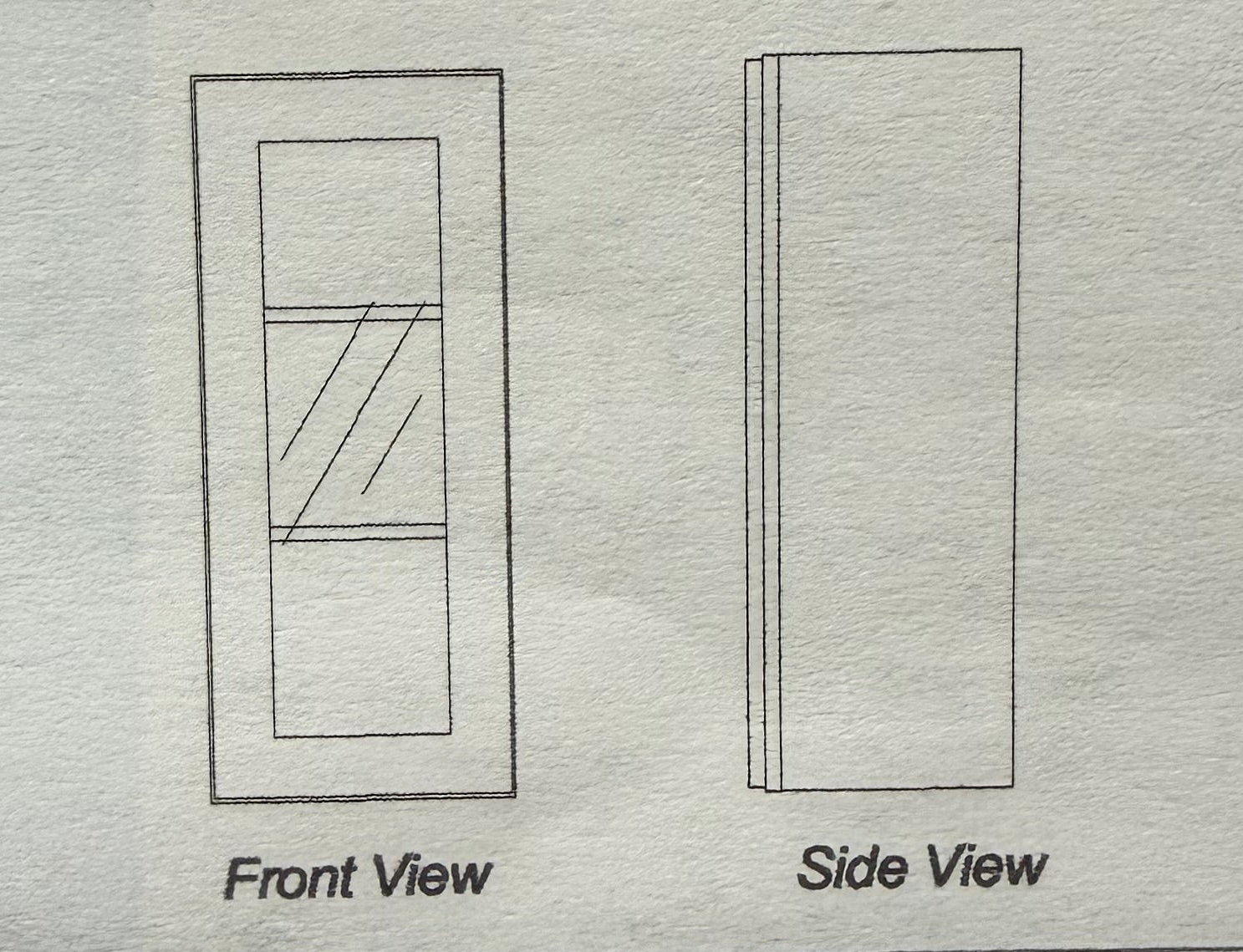 Wall Cabinet Glass Insert Door - Chocolate Glazed - 12" x 30" x 12" Model Number: M01/WM1230H