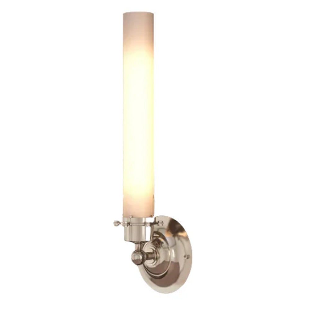 Restoration Hardware White Glass Tall Sconce (68450538PN)