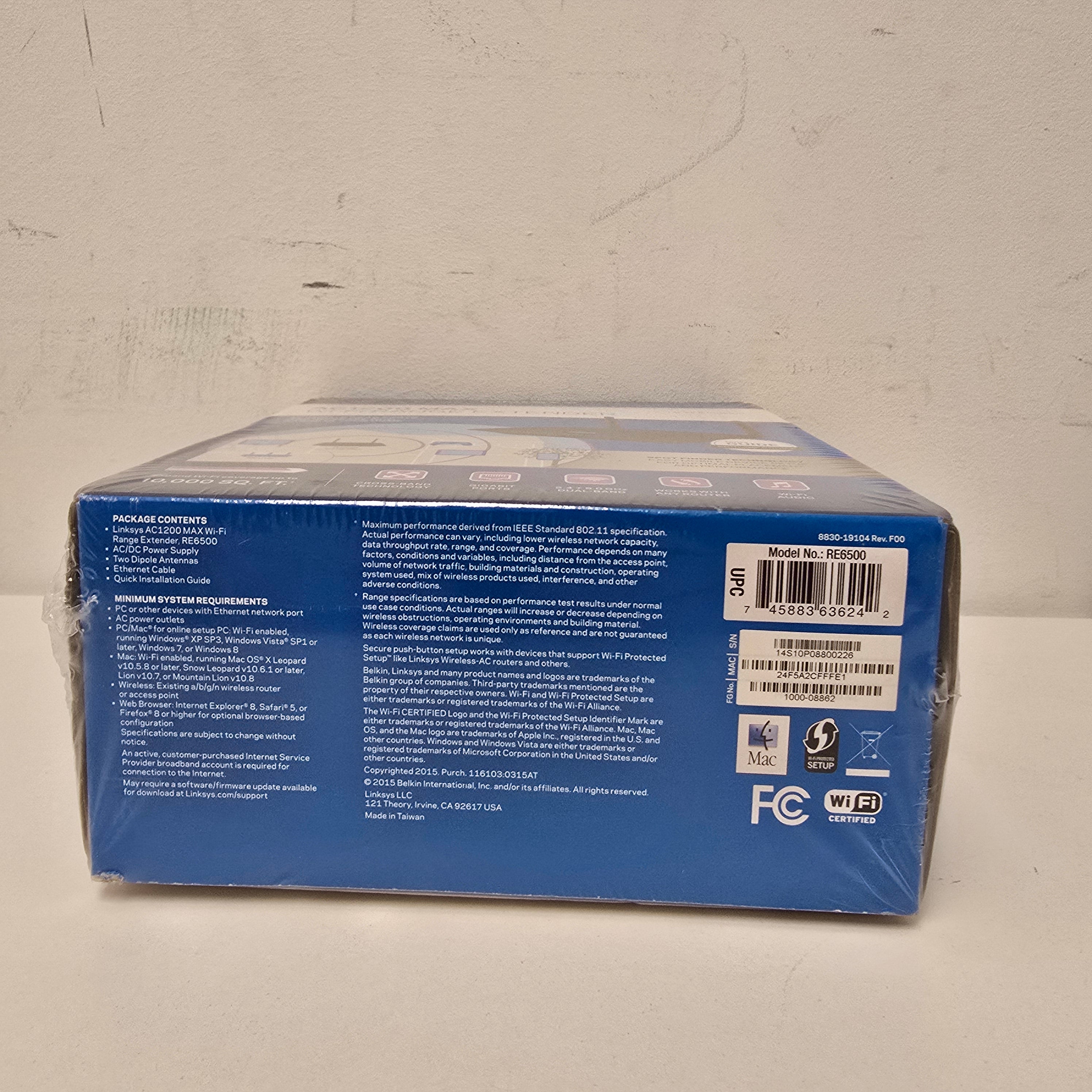 linksys  dual band wireless range extender (re6500 ac1200)