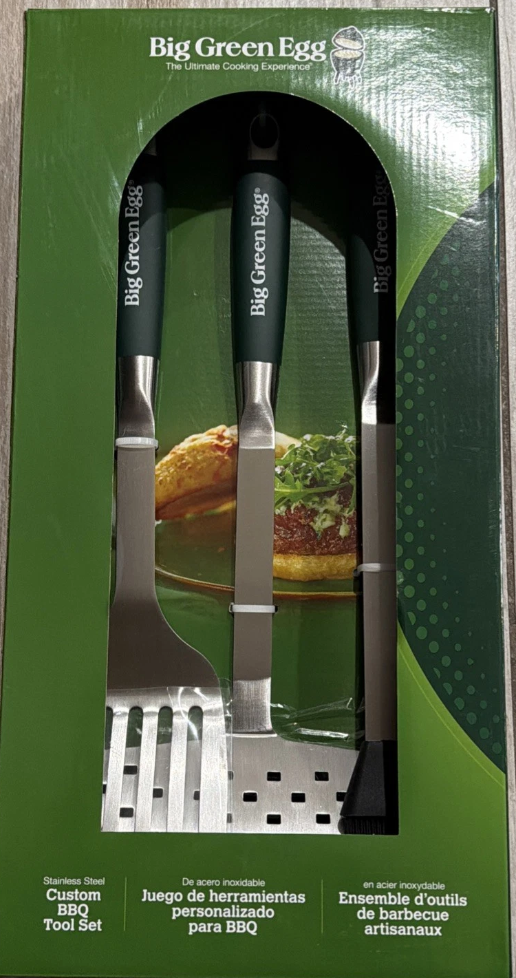 Big Green Egg Stainless Steel Custom BBQ Tool Set (127655)