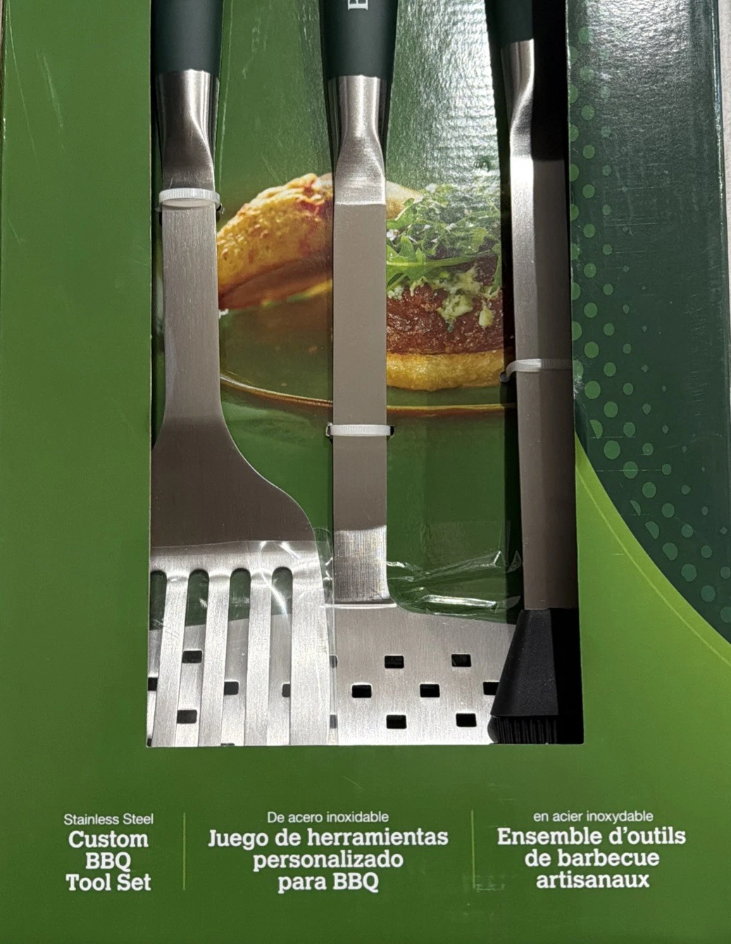Big Green Egg Stainless Steel Custom BBQ Tool Set (127655)