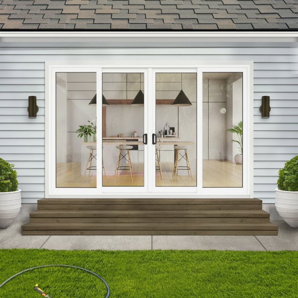 Sliding Glass Door Panels - Panel #3L – Fixed Left with Blinds